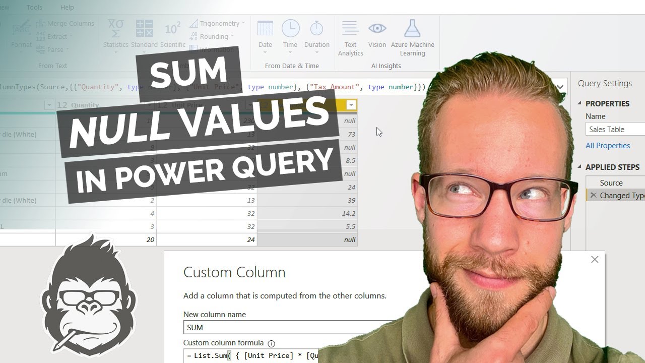 4 Ways to SUM Null Values in Power Query M - BI Gorilla